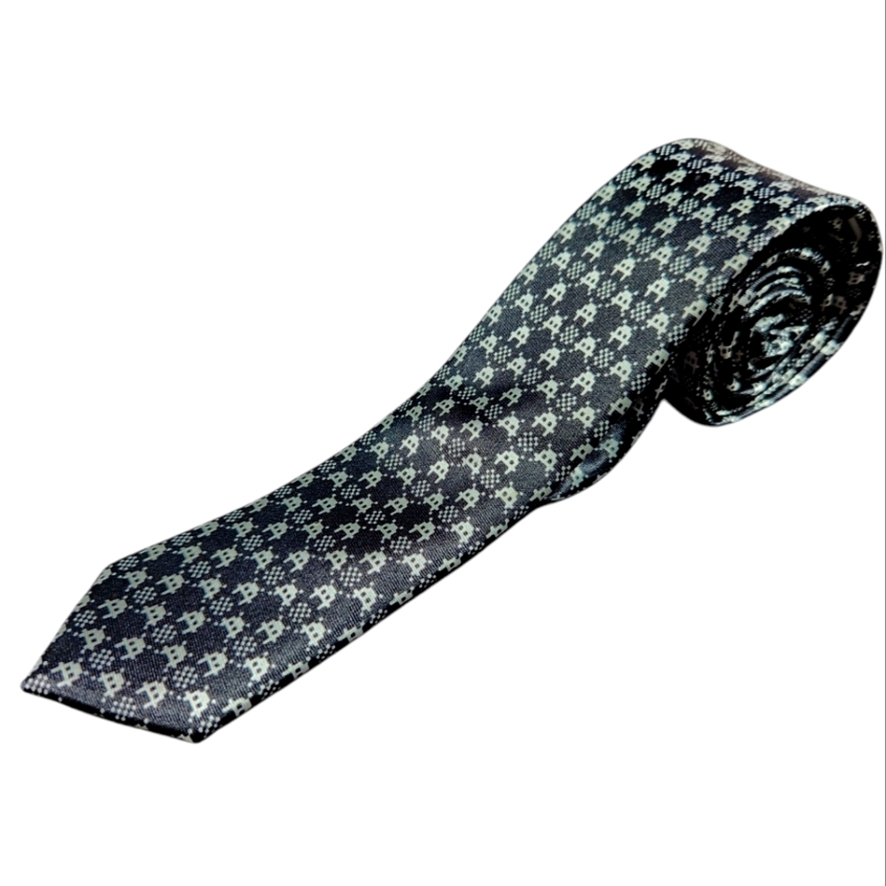 Black tie geek arcade space invaders slim tie